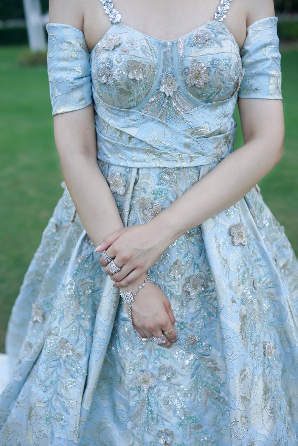 Ivory Opulence Embroidered Engagement Gown - Image 2
