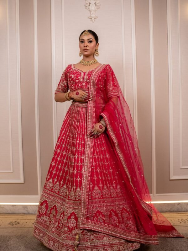 Peacock Motif Bridal Lehenga