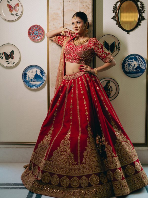 Red Ranisa Lehenga