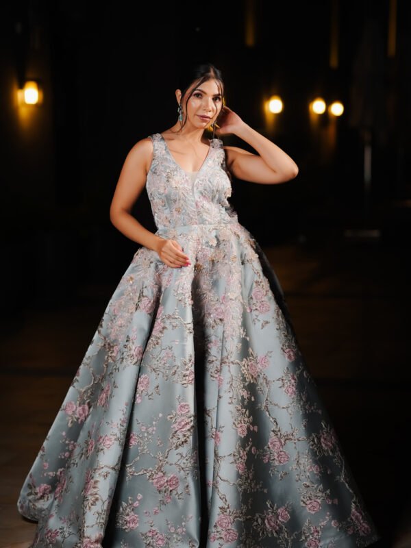 Floral Engagement Gown