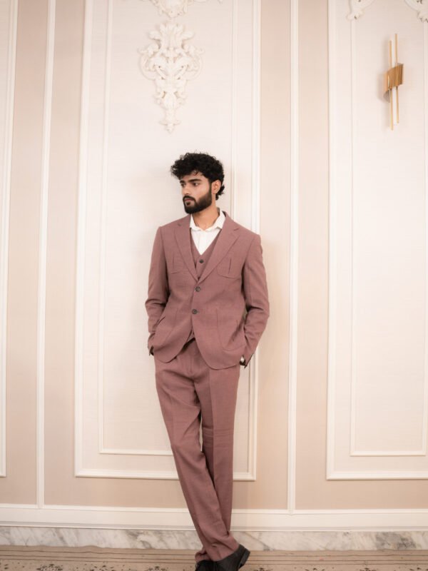 Men's Dusty Rose/Mauve 3-Piece Formal Suit (Imported from Istanbul, Turkey)