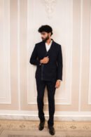 Men's Midnight Navy Double-Breasted 3-Piece Tuxedo Suit (Imported from Istanbul, Turkey)