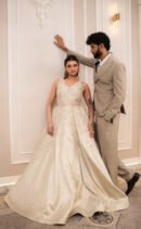 Champagne Shimmer & Taupe Ensemble Set