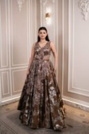 Astral Bronze Cut-Out Embellished Gown