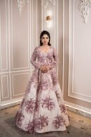 Aethelgard Dusty Rose Floral Embellished Ballgown