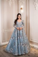 Celestial Azure Floral Gown