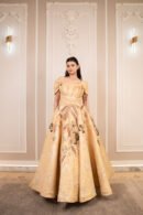 Gilded Brocade Botanical Ballgown
