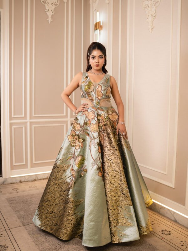 Sage Gold Enchanted Gown