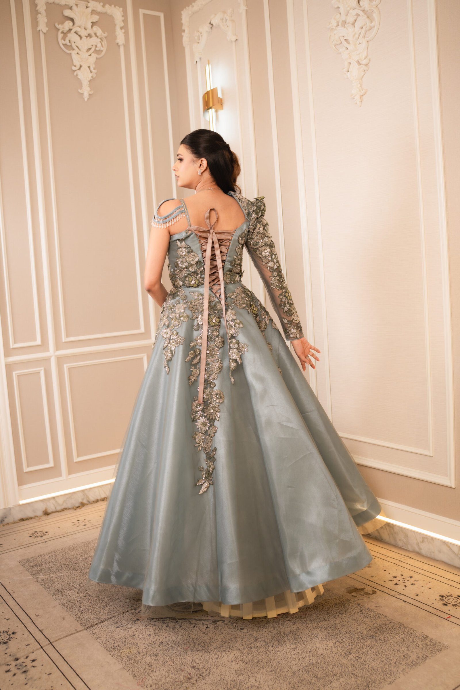 Sage Blossom Luxe Gown - Image 2