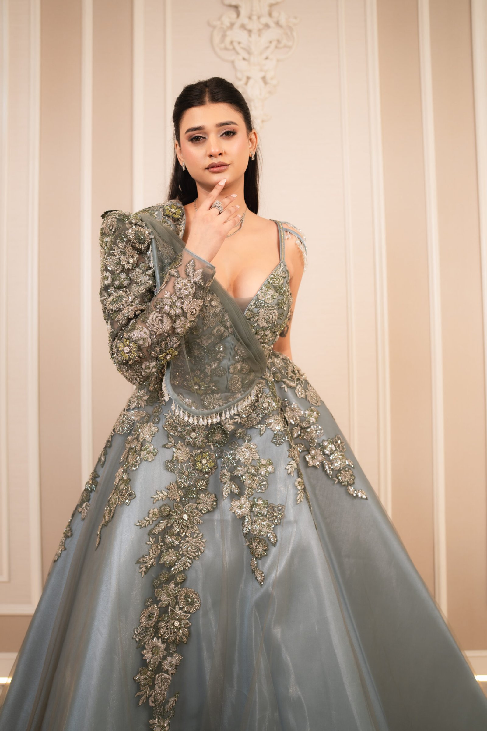 Sage Blossom Luxe Gown - Image 4