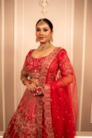 Cherry Red Bridal Lehenga