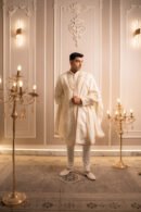 Royal Ivory Intricate Zardozi Sherwani Set